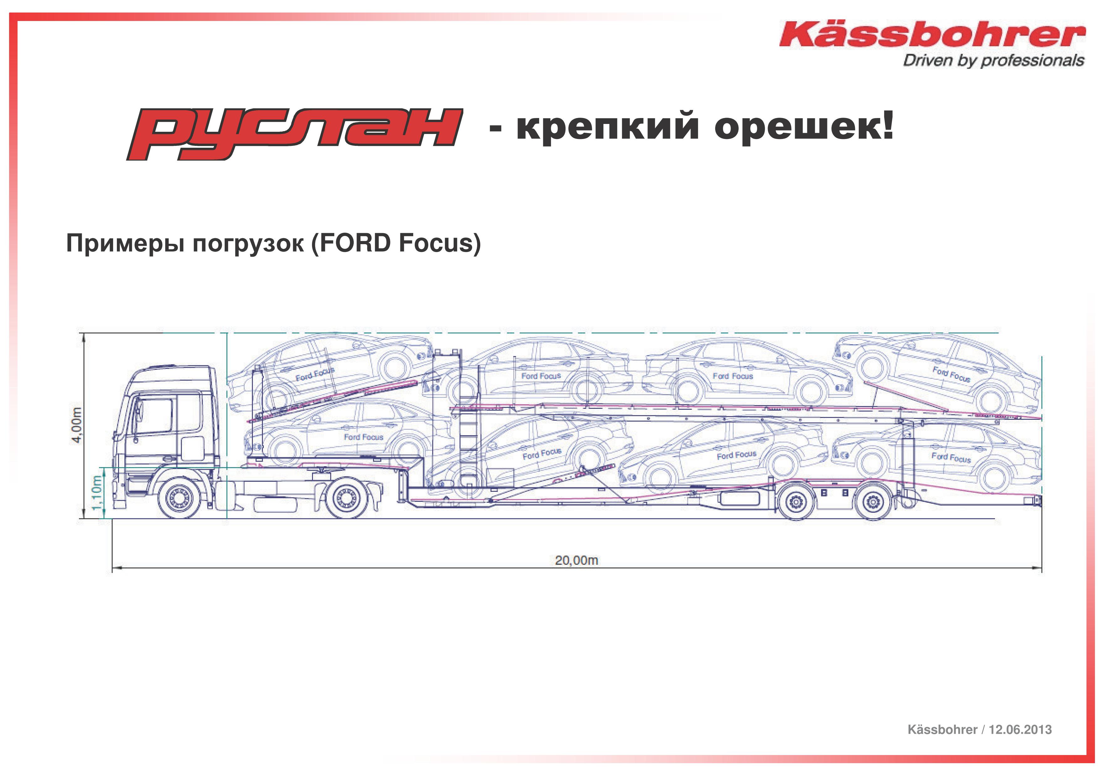 Спецавтолэнд - Полуприцепы-щеповозы с подвижным полом  – Kassbohrer полуприцеп-автовоз модель RUSLAN, НОВЫЙ